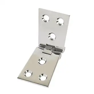 Pack Counter Flap Catch & Stay Solid Polished Brass Hinges 102mm x 38mm Set 