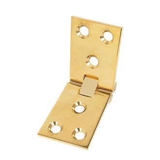 102mm x 38mm Counter Flap Hinge Polished Brass 