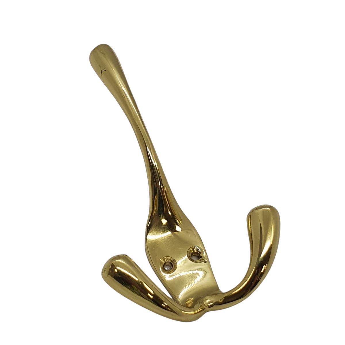 155H  Triple Prong Hook Brass