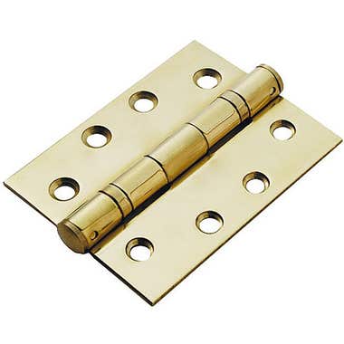 100mm Stainless Steel Ball Bearing Hinges - Brass Plated