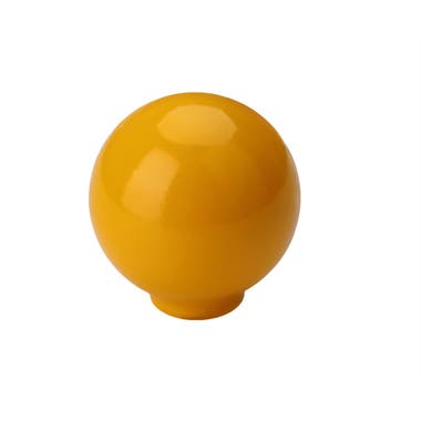 Plastic Round Cabinet Knob 28mm Yellow