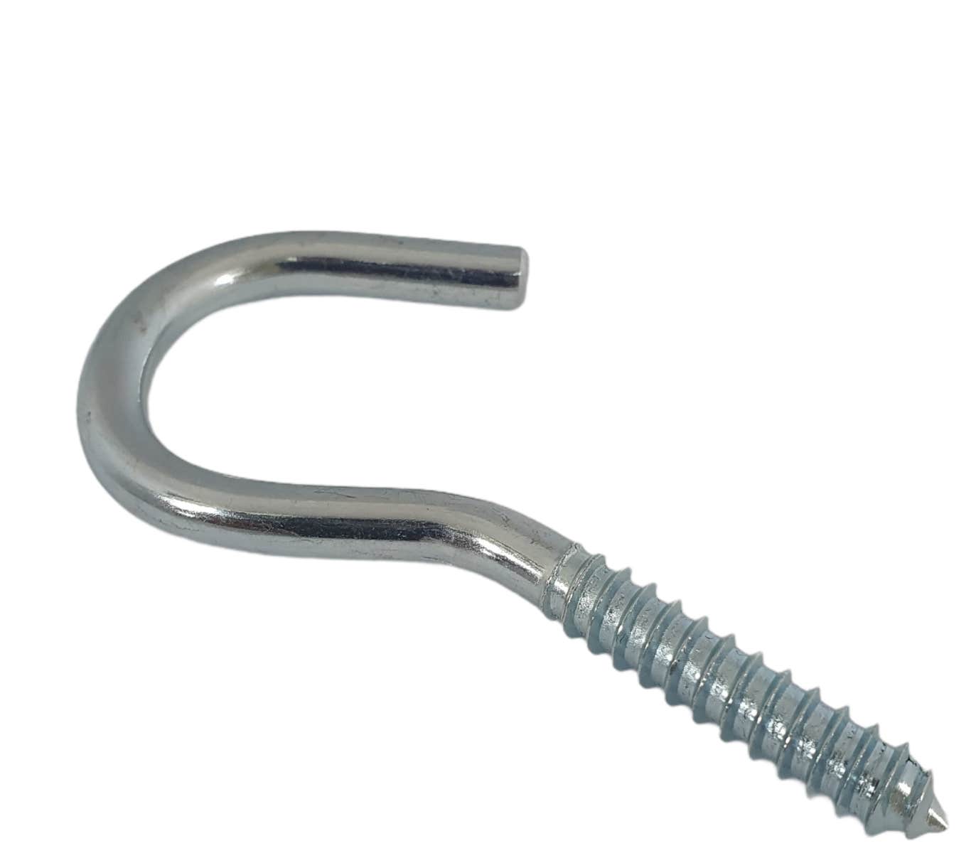 Steel Screw Hooks Zinc 100 X 18 Pack of 15