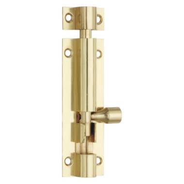 Straight Door Bolts - 38mm - Polished Brass
