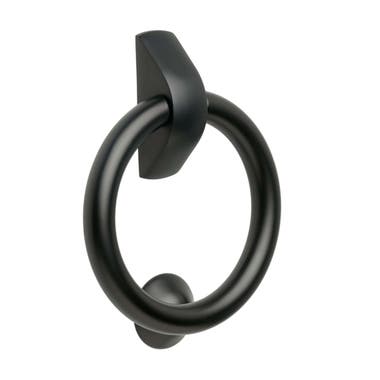 Ring Door Knocker - Matt Black - 110 x 143mm - Hardware Solutions
