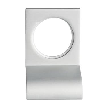Cylinder Pull Satin Aluminium front view