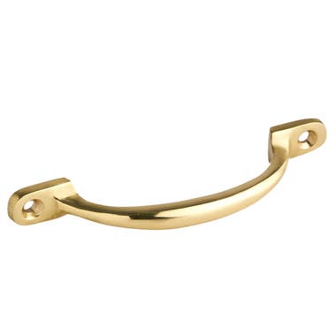 D Pull Cabinet Handle 90mm Brass 