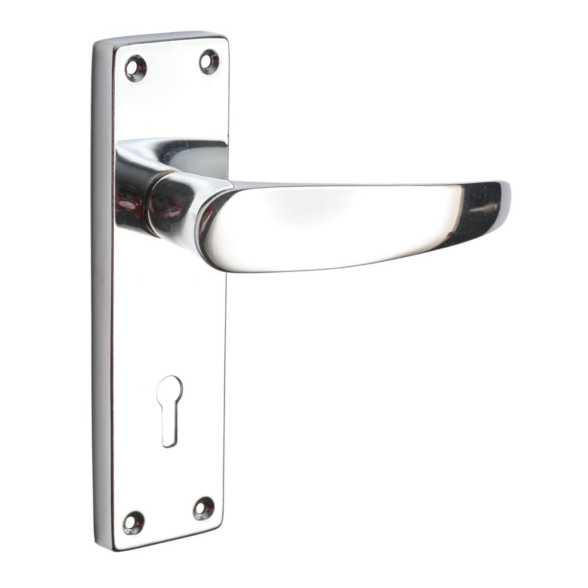 Elegance Lever Lock Long Door Handles - Polished Chrome