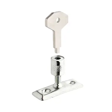 Locking Casement Window Stay Pin Zinc Plated - With Key 