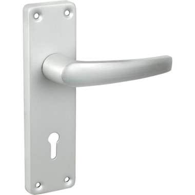 Atticus Lever Lock Long Door Handles - Satin Aluminium