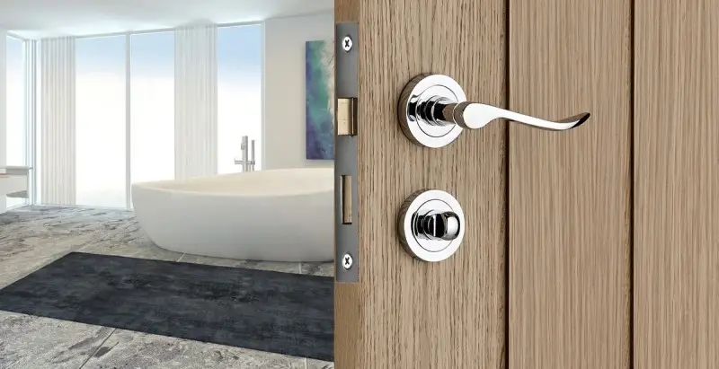 Bathroom lock door handle deals