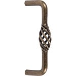 D Shape Twisted Cage Cabinet Pull Handle - Antique Brass - 96mm - Elite Knobs & Handles