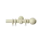 Woodland Fixed Curtain Pole - 28mm Eyelet - 3000mm - Cream - Cuttable to Size