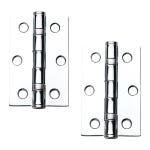 Ball Bearing Hinge - 76mm - Polished Chrome - Pair - Hardware Solutions