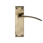 Sofia Long Lever Latch Door Handle - Antique Brass - Pair - Designer Levers