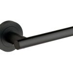 T-bar Lever On Rose Door Handle - Matte Black - Pair - Designer Levers