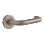 Athena Lever On Rose Door Handle - Brushed Stainless Steel (Pair)